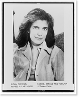 Susan Sontag, head-and-shoulders portrait, facing front, Vintage Poster