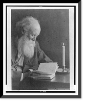 John Burroughs, half-length portrait, seated at table, facing right, reading, with candle.Greene. - 2, Vintage Wall Art