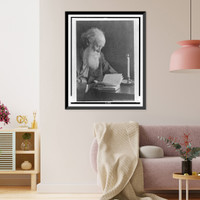 John Burroughs, half-length portrait, seated at table, facing right, reading, with candle.Greene. - 2, Vintage Wall Art