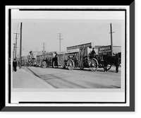 Convoy of horse-drawn trailers transporting property of the Glenn L. Martin Co. possibly in Cleveland, Ohio Classic, Antique Wall Art