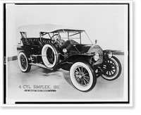 Historic Framed Print, 4 cyl. Simplex, 1911,  17-7/8" x 21-7/8"