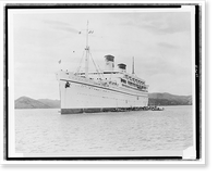 The Matson liner S.S. Mariposa anchored in Pago Pago Harbor, Samoa Classic, Antique Wall Art