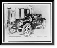 Historic Framed Print, 4 cyl. Rambler, 1909,  17-7/8" x 21-7/8"