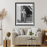 Historic Framed Print, Oklahoman, refugee to California from depression, drought, and dust,  17-7/8" x 21-7/8"