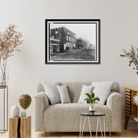 Historic Framed Print, [Street scene, with general store, Palmyra, Virginia],  17-7/8" x 21-7/8"