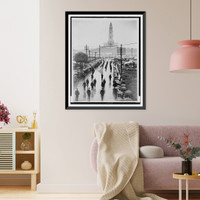 Masons marching at opening of the dedication services of the George Washington Masonic National Memorial Temple, May 12, 1932, Historic Print