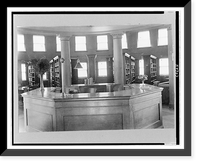 Interior of public library, showing central desk, Marshalltown, Iowa Classic, Vintage Poster