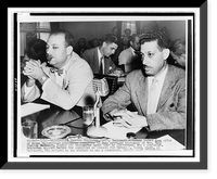 Attorney Maurice Braverman (left) seated with his client Harold L. Round before the House Un-American Activities Committee, Washington, D.C. Classic, Historic Reproduction
