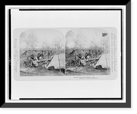 Historic Framed Print, Curing venison in a Shawnee camp,  17-7/8" x 21-7/8"