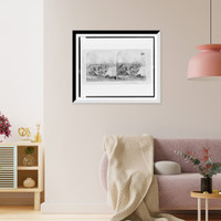 Historic Framed Print, Curing venison in a Shawnee camp,  17-7/8" x 21-7/8"