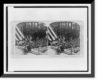 President McKinley approaching the platform from which the Battleship Ohio" was launched, San Francisco, Cal.", Antique Poster