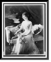Dolorita O'Gorman, full-length portrait, seated, facing slightly left, holding flowers.Marceau, Vintage Wall Art