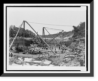 Cumberland River, July 1891, Lower Mitre Sill, Lock No. 1. Looking down W, Antique Wall Art