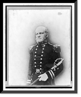 Historic Framed Print, [Capt. R.W. Page, half-length portrait, standing, holding sword, facing left],  17-7/8" x 21-7/8"