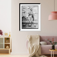 Tramps on train tracks, Vintage Poster