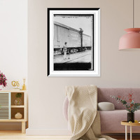 Tramp climbing on railroad car, Vintage Wall Art