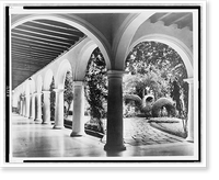 Havana, Cuba. Santa Clara Convent. One of the big patios, of the Santa Clara Convent, now occupied of the Public Works Department Classic, Antique Poster