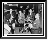 Vintage Americana Print - Louis Armstrong conducting band