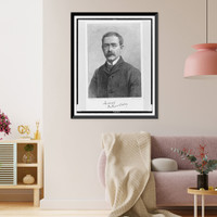 Historic Framed Print, [Rudyard Kipling, head-and-shoulders portrait, facing slightly left].engraved by T. Johnson from a photograph by Elliott & Fry.,  17-7/8" x 21-7/8"