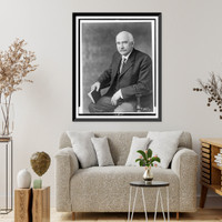 Historic Framed Print, [Judson Harmon, three-quarter length portrait, seated, facing left, holding book],  17-7/8" x 21-7/8"
