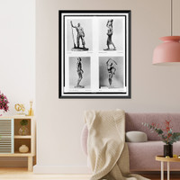Four sculptures by Richmond Barth&eacute;, entitled stevedore, blackberry woman, African boy dancing, and Benga"", Historic Print