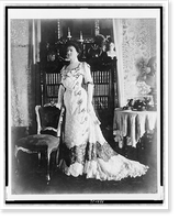 Mrs. Thomas F. Walsh (Carrie Reed), full-length portrait, standing, facing left, with right hand on back of chair.Clinedinst, Washin., D.C, Vintage Wall Art