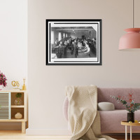 Historic Framed Print, [People working in Card Division Printing Office, Jefferson Building, Library of Congress] - 2,  17-7/8" x 21-7/8"