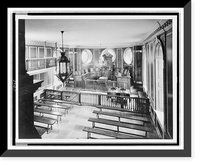 Historic Framed Print, [Interior of the Capitol, showing general courtroom, Williamsburg, Virginia],  17-7/8" x 21-7/8"