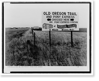 Intersection of trail and State Highway 10, Kearney County, Nebraska, Historic Reproduction