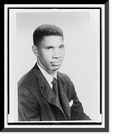 Medgar W. Evers, head-and-shoulders portrait, facing right, Antique Print