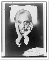 Paul Val&eacute;ry, half-length portrait, facing front, holding head in hands, Historic Print