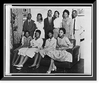Little Rock Nine and Daisy Bates posed in living room Classic, Antique Print