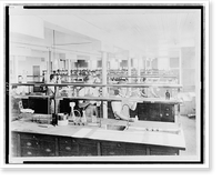 Students working in laboratory, Bridgewater College, Bridgewater, Virginia, Antique Wall Art