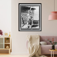 Cinon Mataweer in ceremonial plumes, Vintage Print
