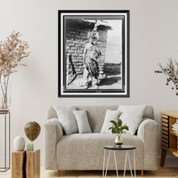 Cinon Mataweer in ceremonial plumes, Vintage Print