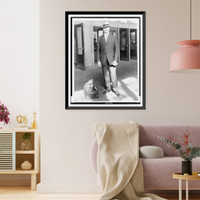 Historic Framed Print, General Pershing leaves Chicago for Washington today,  17-7/8" x 21-7/8"