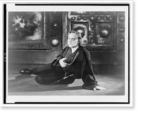Act I, Scene 2 of Hamlet, showing Hamlet reclining on leg and left hand, Mayakovsky Theater, Moscow, Russia, Vintage Poster