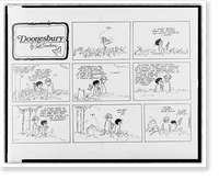 Doonesbury. Whoosh! I didn't really want you anyway, you stupid mourning cloak, Antique Wall Art