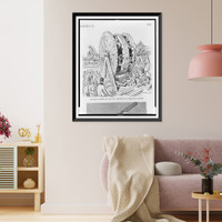 Holiday sports in Ceylon - riding in a circular swing Classic, Antique Wall Art