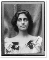 Vintage Portrait - Portrait of a woman in a floral dress adorned