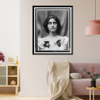 Vintage Portrait - Portrait of a woman in a floral dress adorned