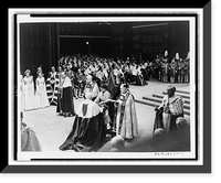 Queen Elizabeth II receiving the Spurs of Chivalry from the Lord Great Chamberlain during her coronation, Vintage Wall Art