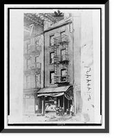 A view of the building, at 174 South Street on the East Side, New York, where Governor Al Smith was born, Vintage Print