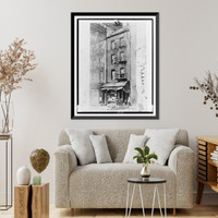 A view of the building, at 174 South Street on the East Side, New York, where Governor Al Smith was born, Vintage Print