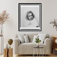 Portrait of a young girl with tousled hair.The Misses Selby, N.Y, Historic Print