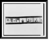 Historic Framed Print, [Charles and Ray Eames, designers, half-length and head-and-shoulders portraits, at work in office],  17-7/8" x 21-7/8"