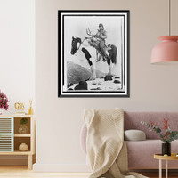 Tom Yawkey and mule deer head in Wyoming, Vintage Poster