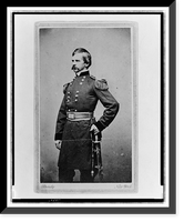 Nathaniel P. Banks, three-quarter length portrait, wearing military uniform, standing, with left hand on sword, facing left, Vintage Poster