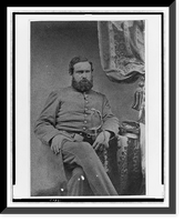 Historic Framed Print, [Unidentified officer, three-quarter length portrait, seated, with left hand on sword, facing right],  17-7/8" x 21-7/8"