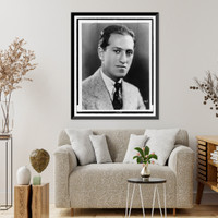 Historic Framed Print, [George Gershwin, head-and-shoulders portrait, facing left].Mishkin NY.,  17-7/8" x 21-7/8"